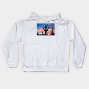 Saguaro Sunset Joshua Tree National Park Kids Hoodie